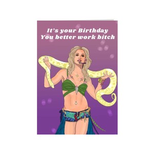 Поздравителна картичка "Имаш рожден ден, така че поработи малко"